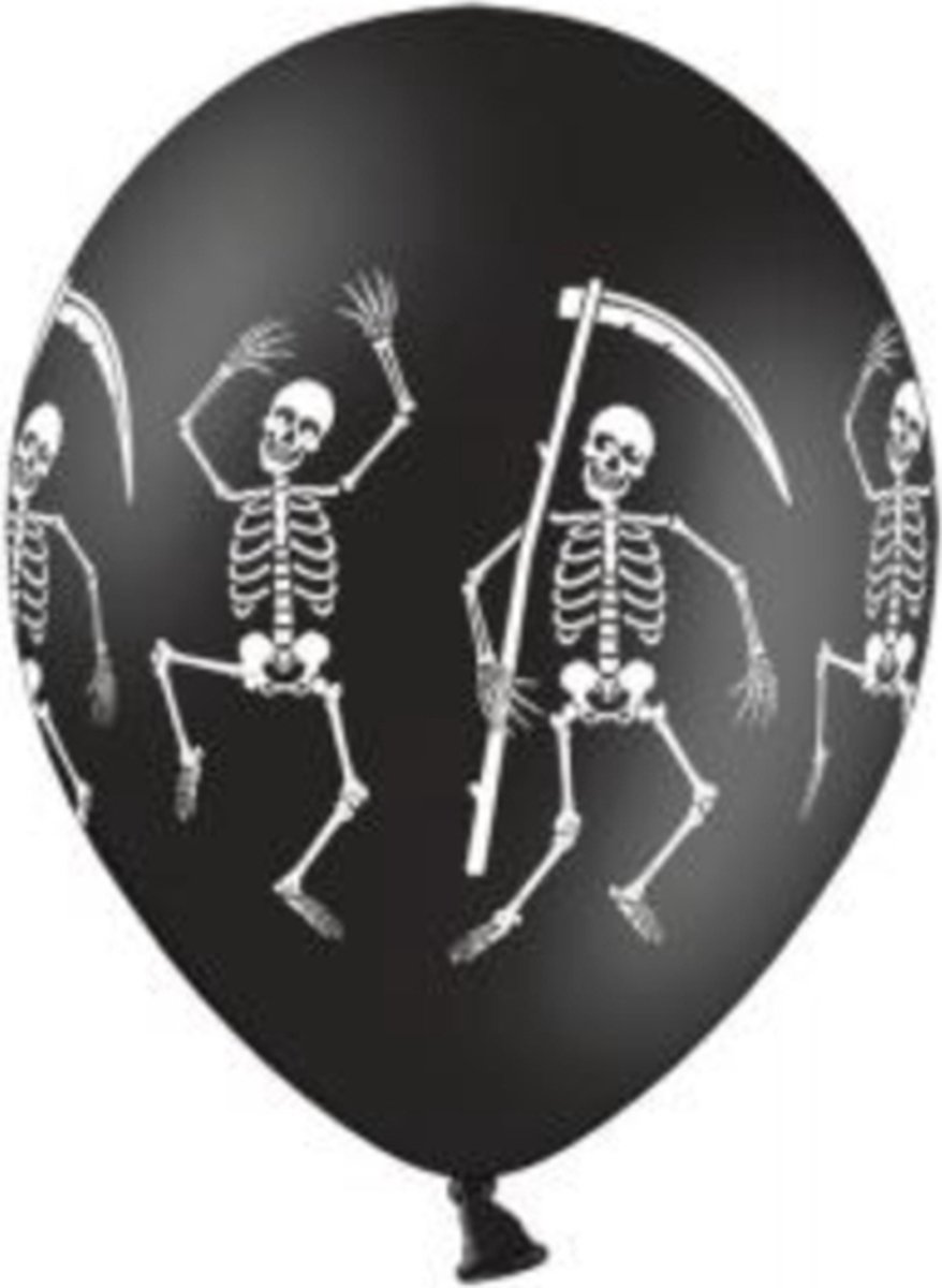 6 x 30cm BALLOONS Skeleton Halloween [EAN=sku]